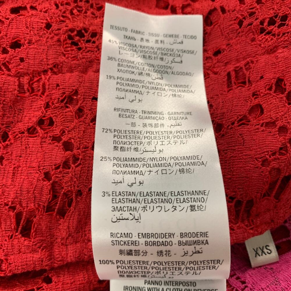GUCCI Size XXS Red Pink Viscose Color Block Jacket - Picture 7 of 7
